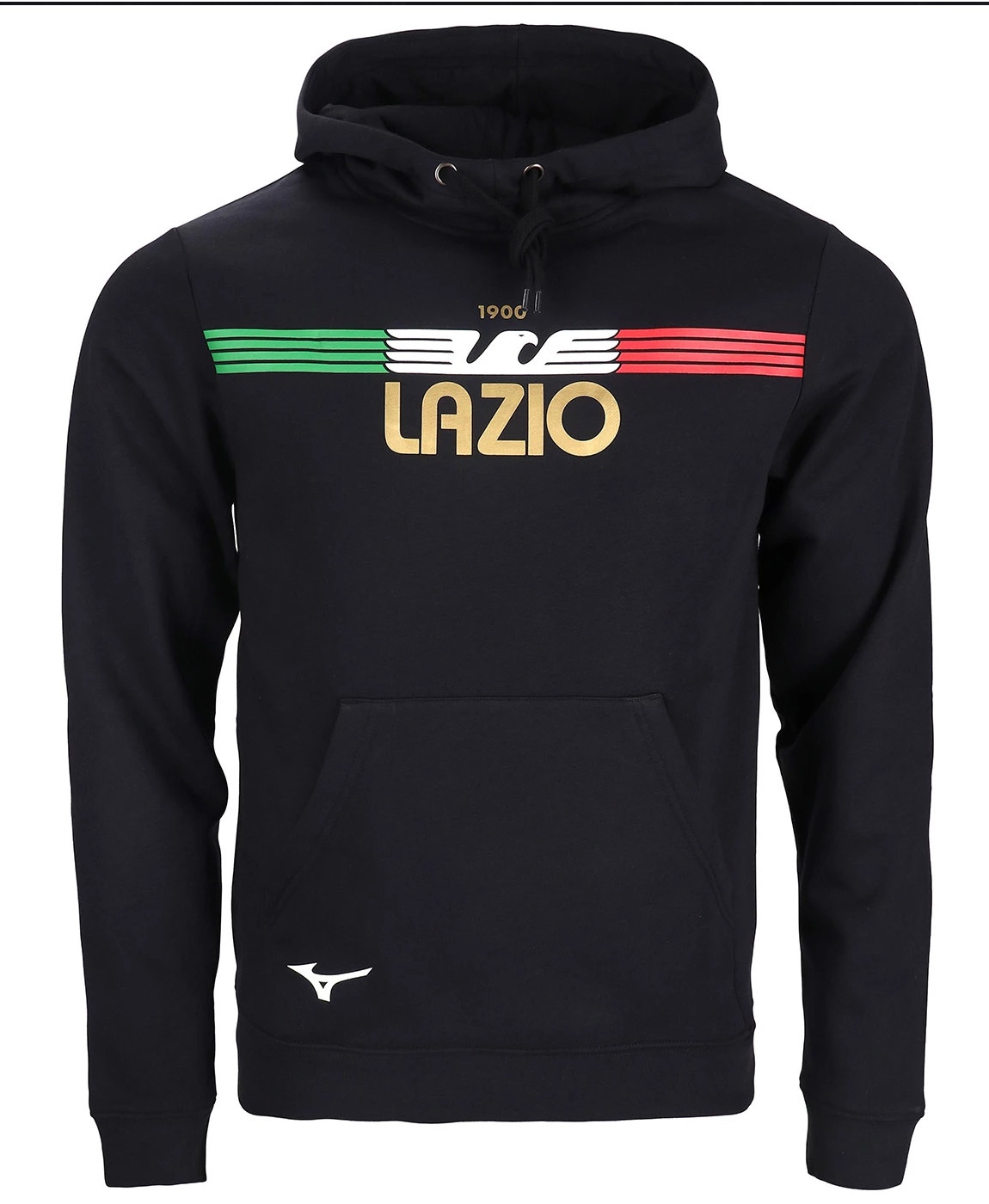  SS Lazio Mizuno Felpa Cappuccio Hoodie Nero Cotone FELPATO 2023 24 Fan wear
