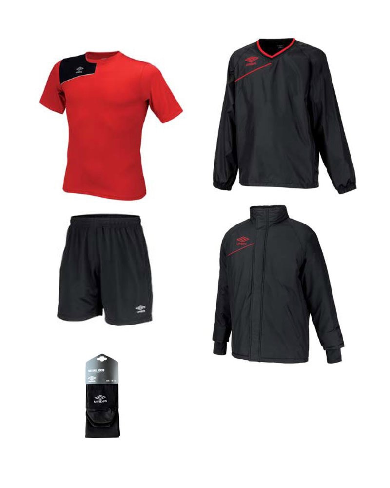  Kit fornitura calcio squadre gara Kit fornitura calcio squuadre Rosso Nero 2020