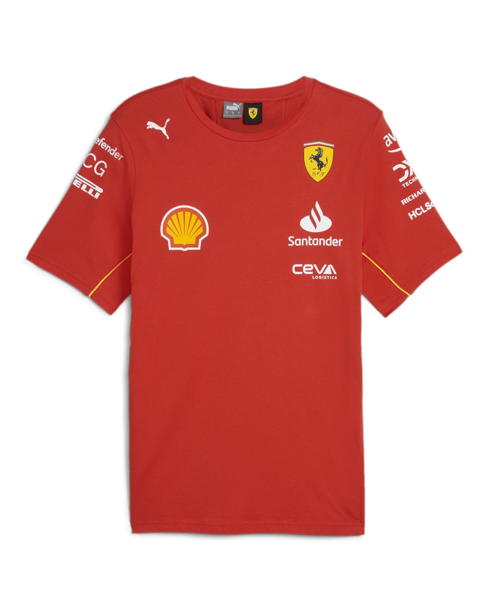  Ferrari Puma T-shirt maglia maglietta Rosso Cotone Team F1 2024