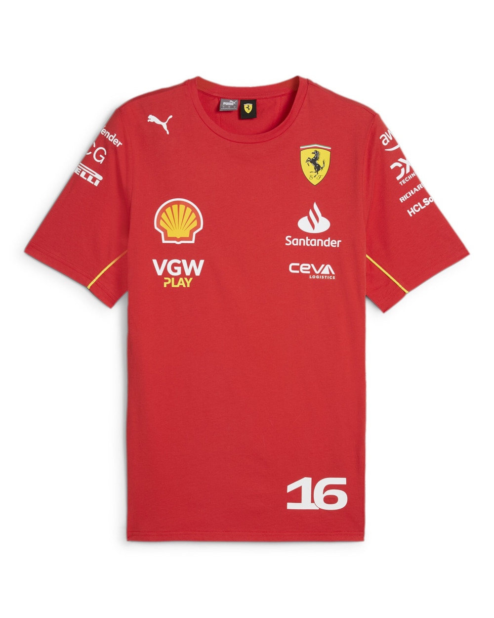  Ferrari Puma T-shirt maglietta maglia Cotone F1 Leclerc 2024