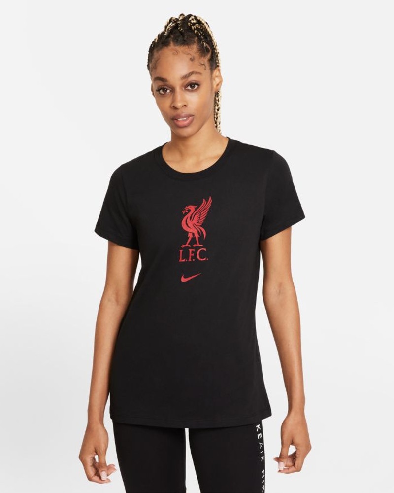  Liverpool Fc Nike T-shirt tempo libero Donna Nero Cotone 2021