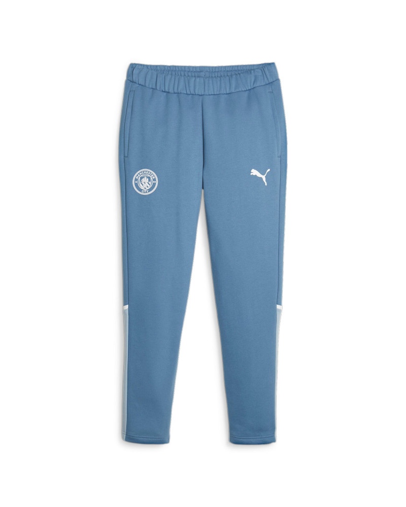  Manchester City Puma Pantaloni tuta Pants Casuals Blu UOMO Cotone Garzato