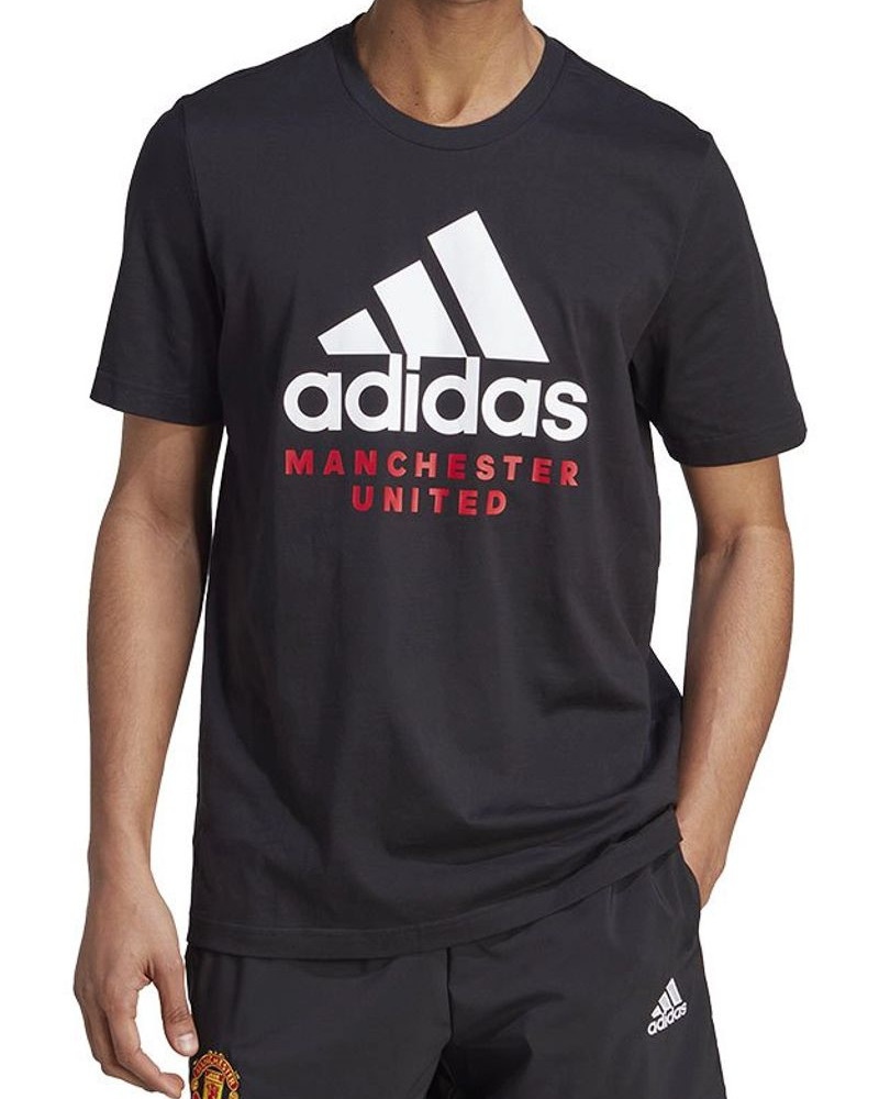  Manchester United Adidas T-shirt maglia maglietta DNA graphic Nero Cotone
