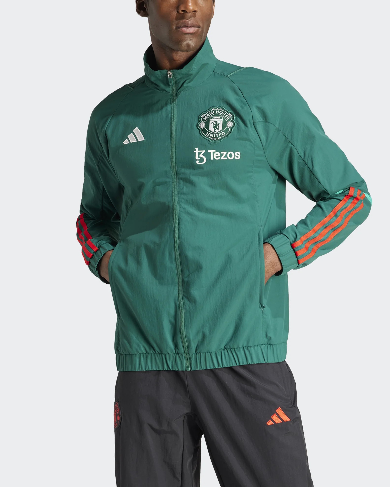 Manchester United Adidas Giacca tuta rappresentanza Presentation Verde 2024