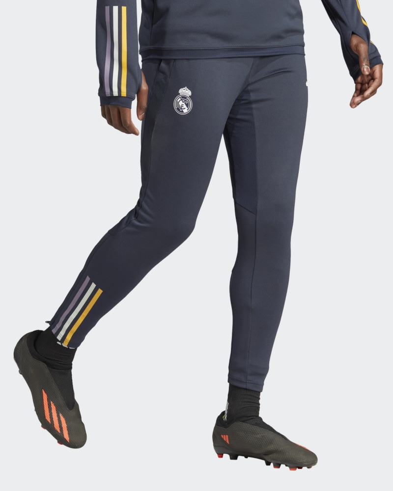  Real Madrid Adidas Pantaloni tuta Pants Training Blu UOMO con TASCHE a ZIP
