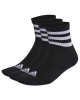  Adidas Calzini Calze 3-Stripes ushioned Sportswear Mid-Cut 3 paia Nero cotone
