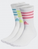  Adidas Calze calzini Socks Unisex Bianco cotone 3 stripes Cushioned 3 paia