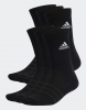 CUSHIONED SPORTSWEAR SOCKS (6 PAIRS) Adidas Unisex Black Cotton