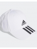  Adidas Cappello Berretto Bianco Unisex 3 stripes Twill Cotone