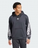 adidas Future Icons Allover Print Polyester Carbon Pullover Hoodie