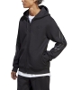 Adidas FUTURE ICONS 3-STRIPES FULL-ZIP Hooded Sweatshirt Sports Jacket Mens Cotton Total Black