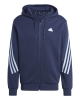 Adidas FUTURE ICONS 3-STRIPES FULL-ZIP Hooded Sweatshirt Sports Jacket Men&#39;s Cotton Legend Ink