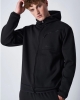 Full zip hooded sweatshirt sports jacket hoodie Champion AMERICAN TECH Men\'s Black