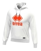 Hoodie Errea Essential Logo Man Cotton French terry brushed White Red
