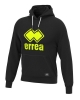 Hoodie Errea Essential Logo Man Cotton French terry brushed Black Yellow