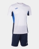 COMPLETE KIT FOOTBALL Joma DANUBIO II Jersey Shorts MAN Polyester White Blue