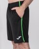 Shorts Joma PADEL TENNIS OPEN III BERMUDA with pockets polyester man Black Green Fluo