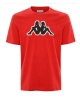  T-shirt maglia maglietta UOMO Kappa Banda 222 Rosso LOGO ZOBI Cotone Jersey
