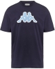 t-shirt Kappa LOGO ZOBI men&#39;s short sleeves Round neck Cotton Jersey Blue Light blue