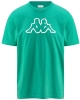 T-Shirt Kappa LOGO CROMEN T-Shirt Mann mit kurzen Ärmeln Rundhals Baumwolljersey Grün