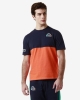 T-Shirt Freizeit Kappa LOGO FEFFO Herren Kurzarm Rundhalsausschnitt Baumwolljersey orange blau