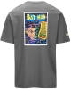 T-Shirt Kappa AUTHENTIC ZAKI WARNER BROS BATMAN men\'sshort sleeves Crewneck Cotton Jersey Gray