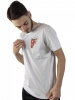T-Shirt Kappa BPOP Pizza men\'s short sleeves Crewneck Cotton Jersey White