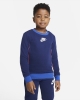  Felpa Sportiva girocollo pullover Bambini Unisex Nike COLOR-BLOCKED CREW Blu