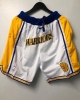 Shorts BASKETBALL just Don WARRIORS NBA HardWood Classic White Yellow Blue