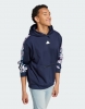 adidas Future Icons Allover Print Polyester Blue Pullover Hoodie