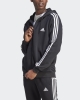 Adidas Hooded Track Top Hooded Sweatshirt Jacket Cotton Fleece Black